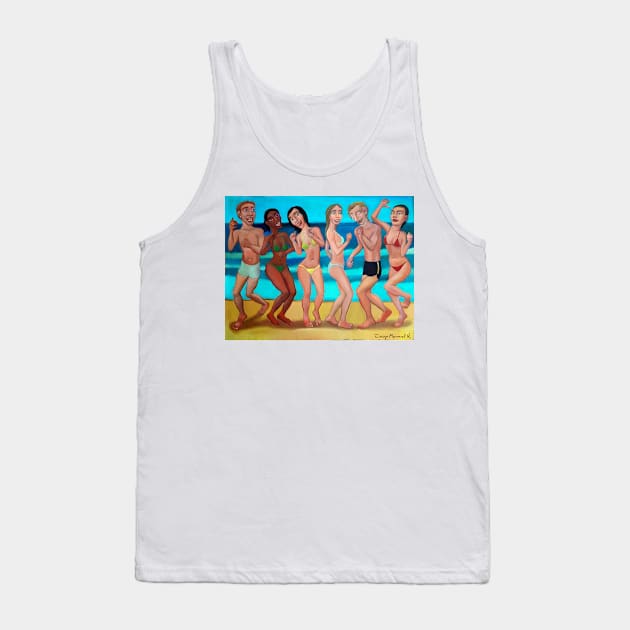 Party on the beach 5 Tank Top by diegomanuel